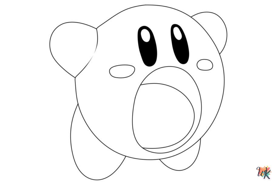 coloriage Kirby  à imprimer kawaii