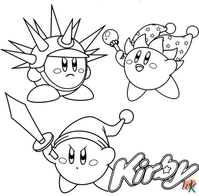 coloriage Kirby  enfant 2 ans a imprimer