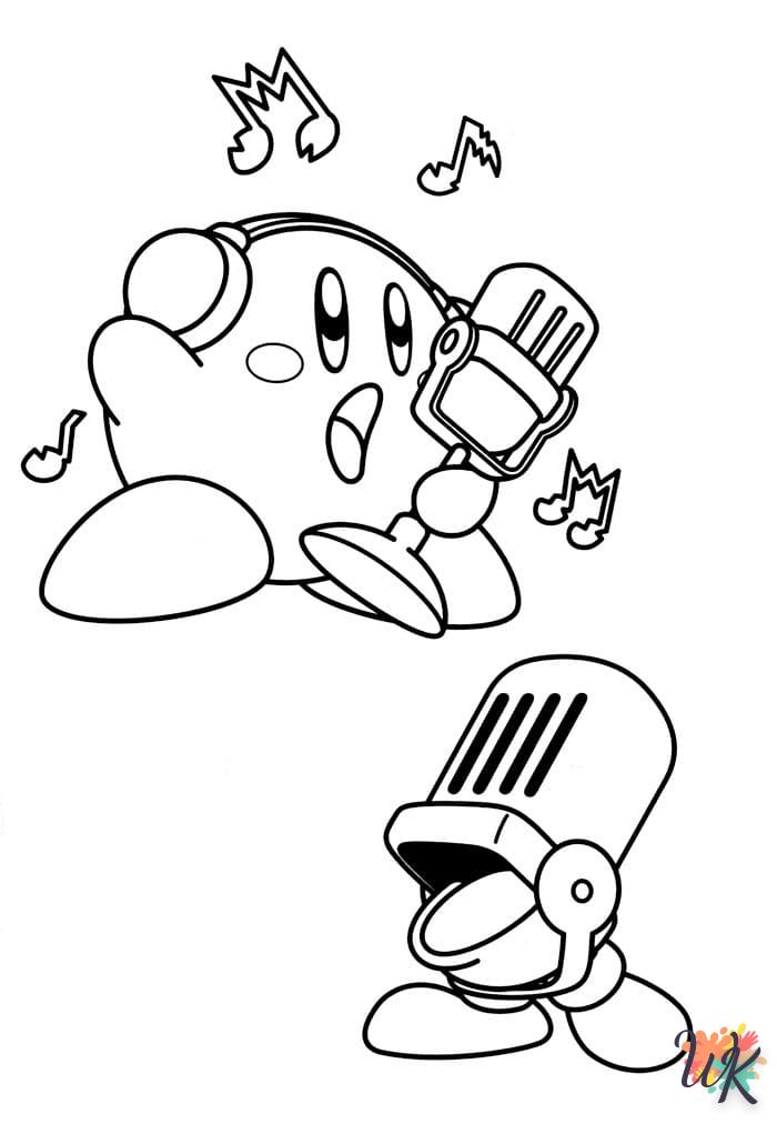 coloriage Kirby  à imprimer kawaii