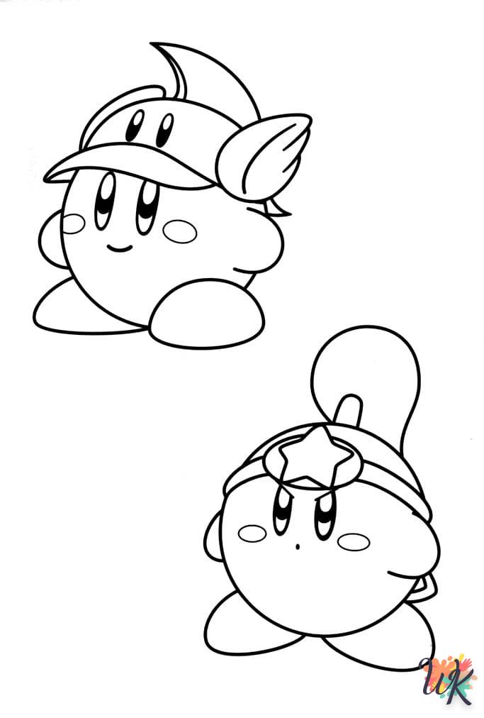 coloriage Kirby  enfant à imprimer pdf