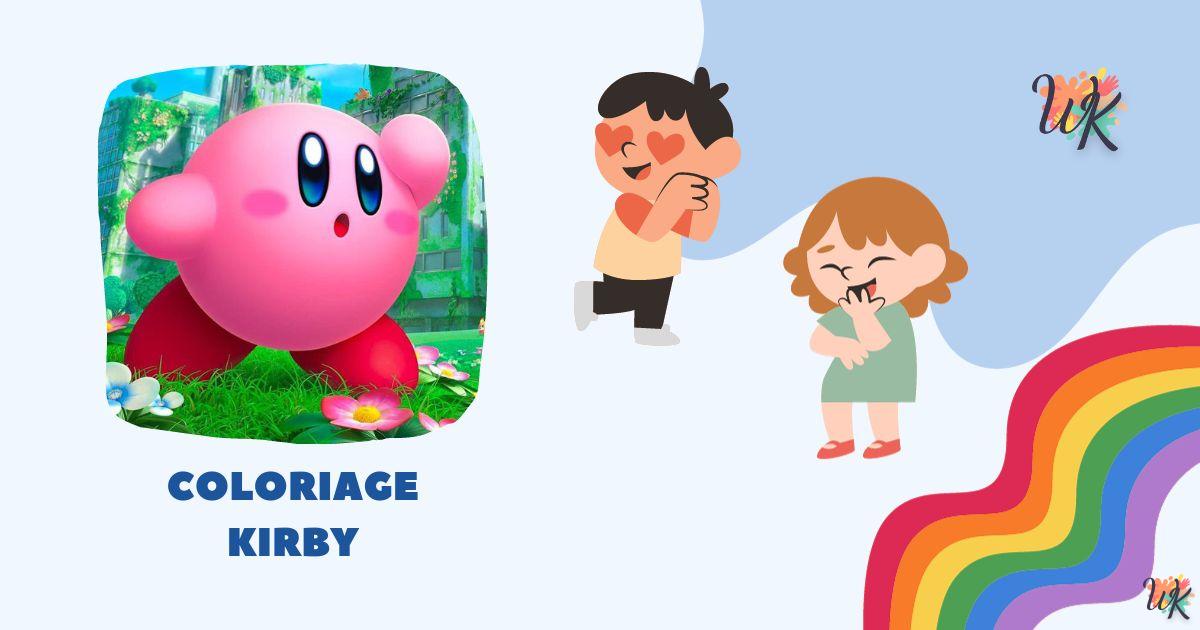 Coloriage Kirby jeu amusant à imprimer ou à télécharger