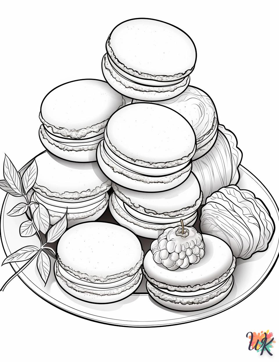 coloriage Macarons  à imprimer pour enfant de 9 ans