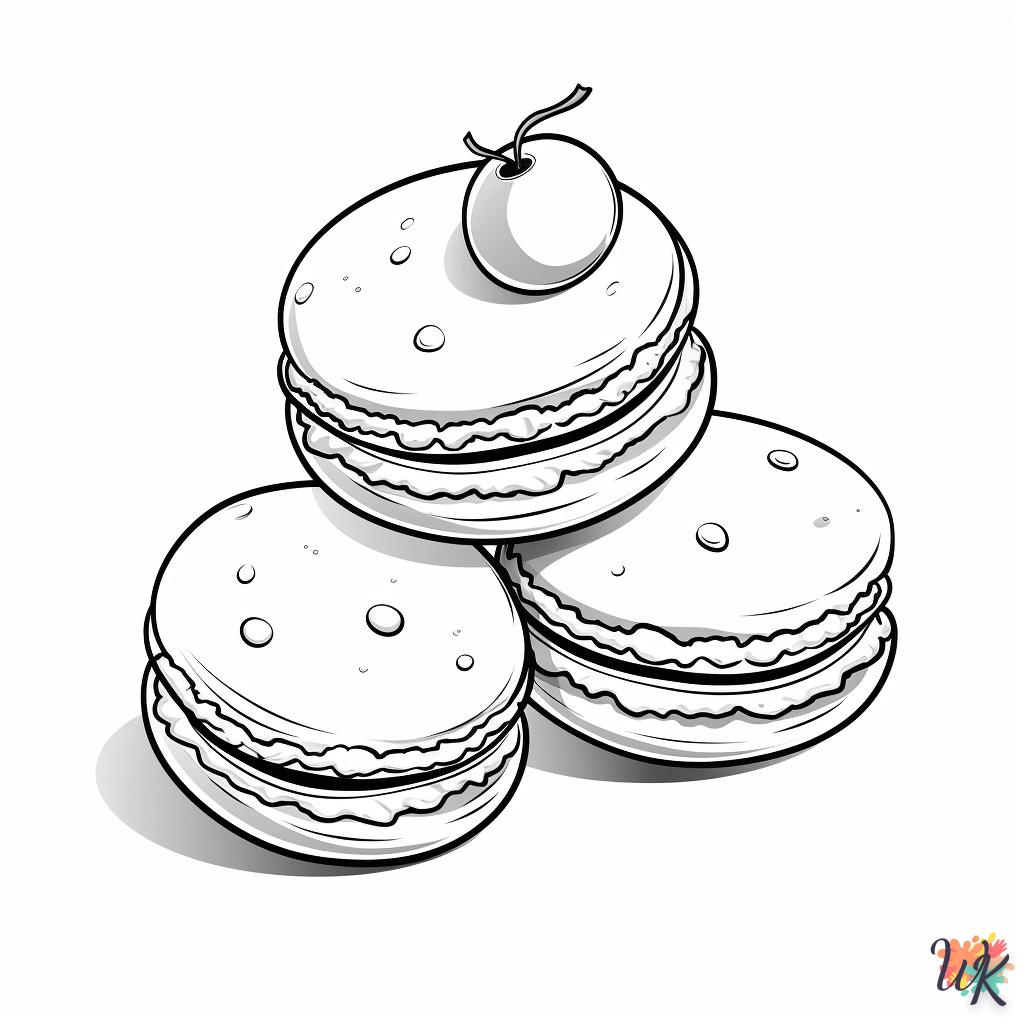 coloriage Macarons  à imprimer pdf