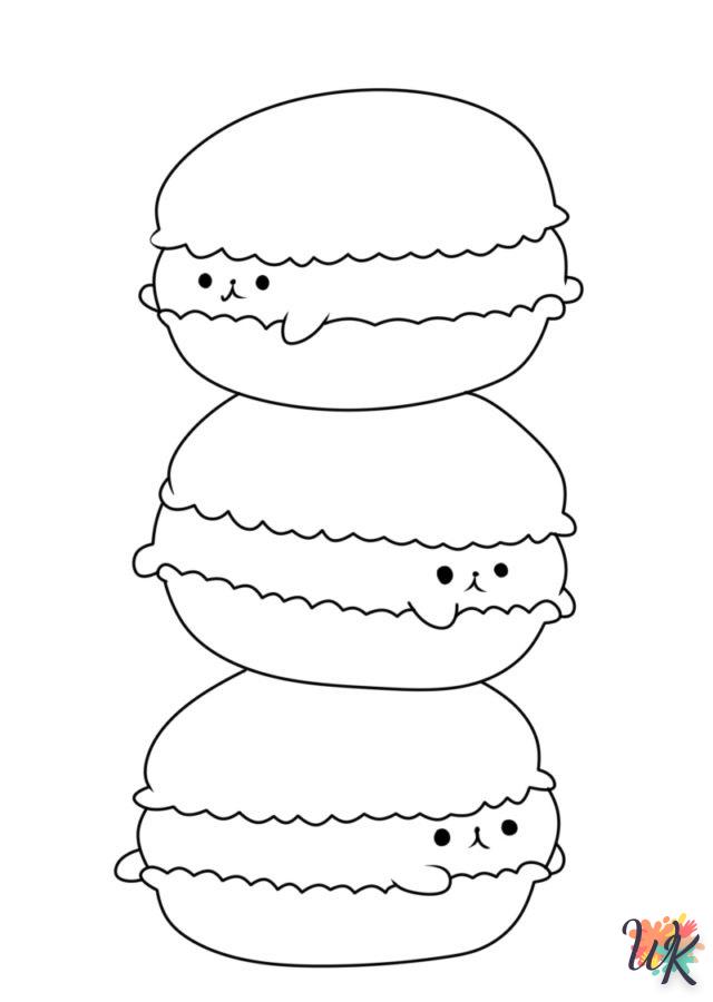 image de coloriage Macarons  pour enfant
