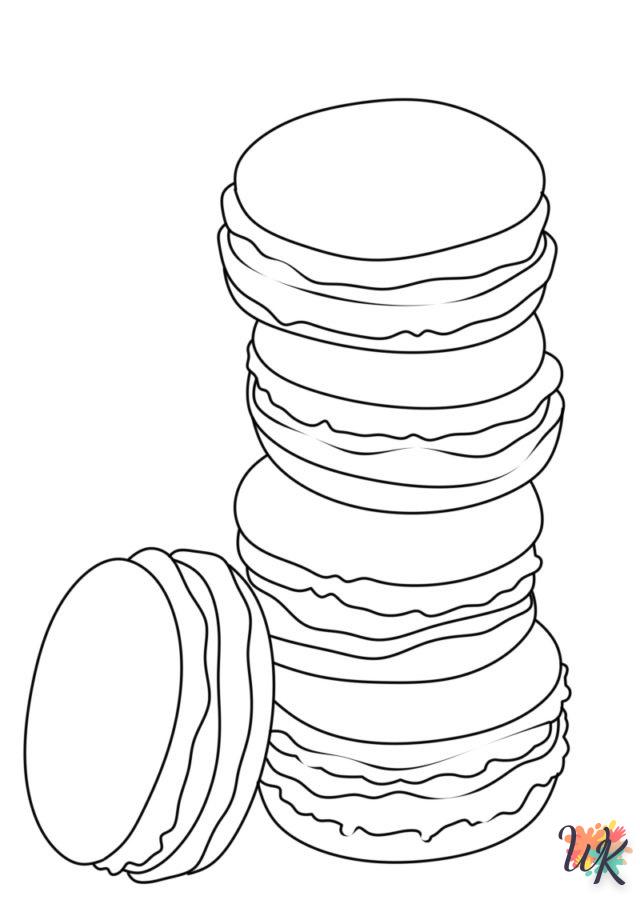 coloriage Macarons  7 ans en ligne gratuit à imprimer