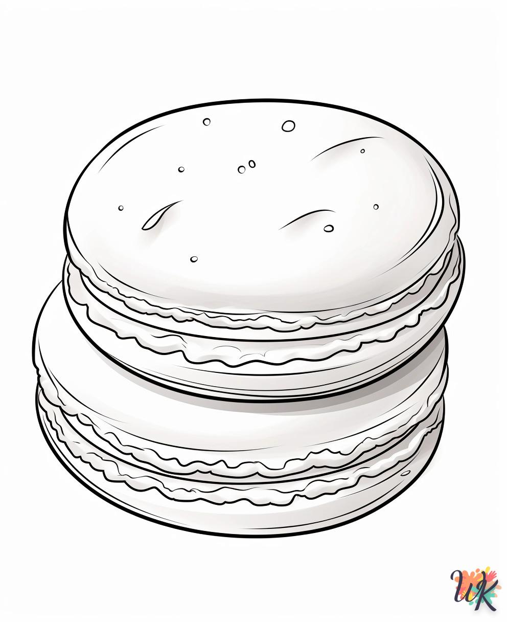 coloriage Macarons  pour enfant de 5 ans