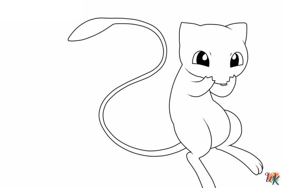 coloriage Mew  et découpage à imprimer