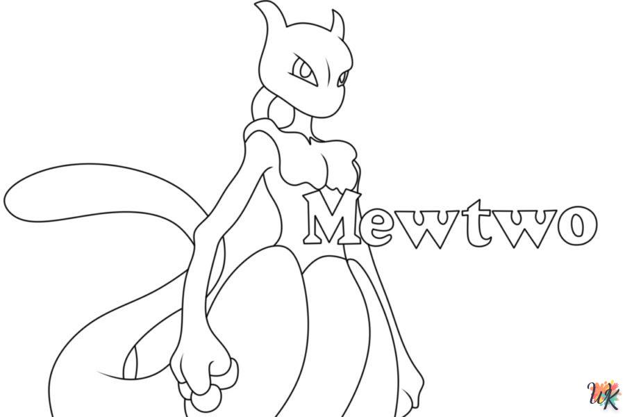 coloriage Mewtwo  a imprimer