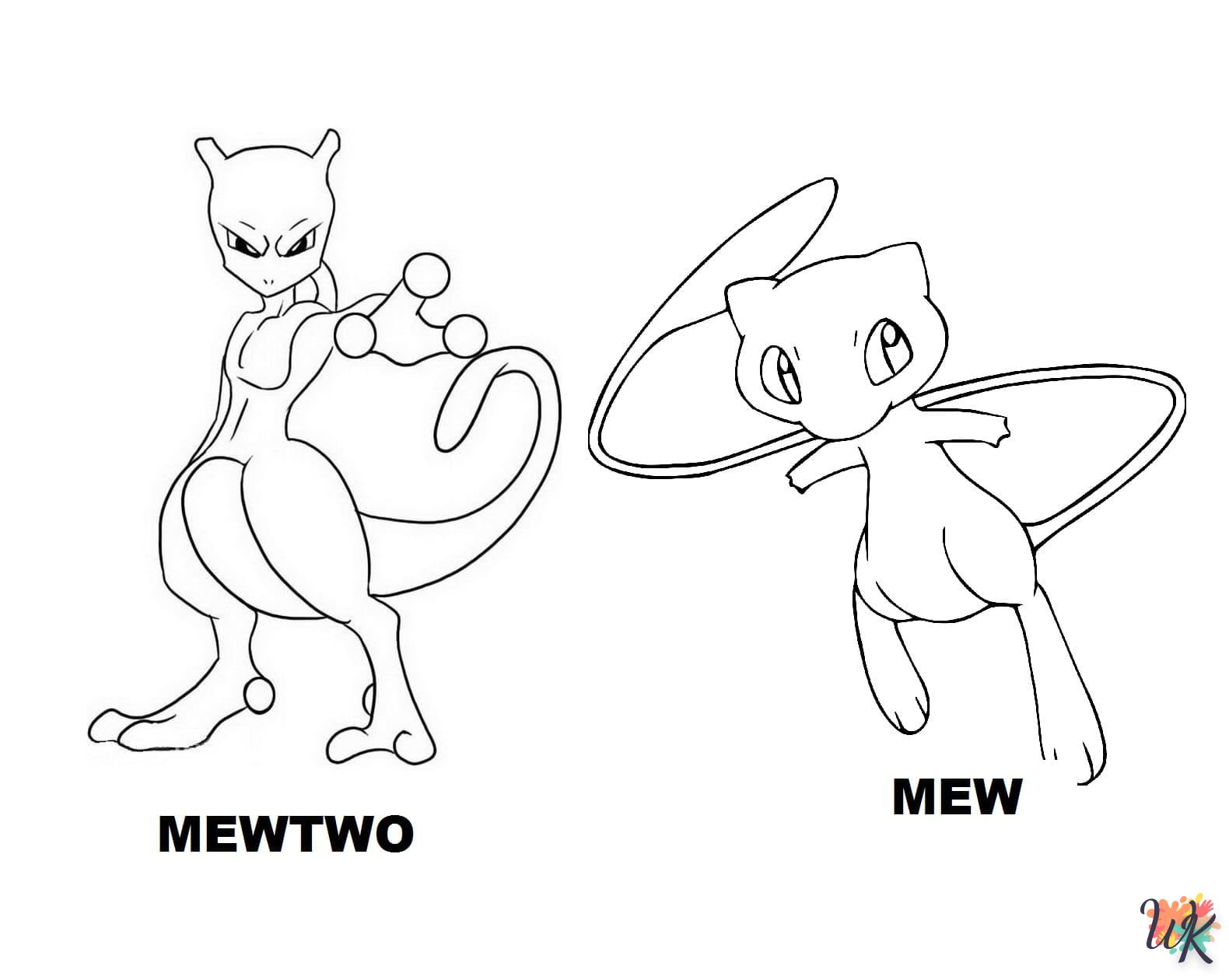 activité coloriage Mewtwo  en ligne