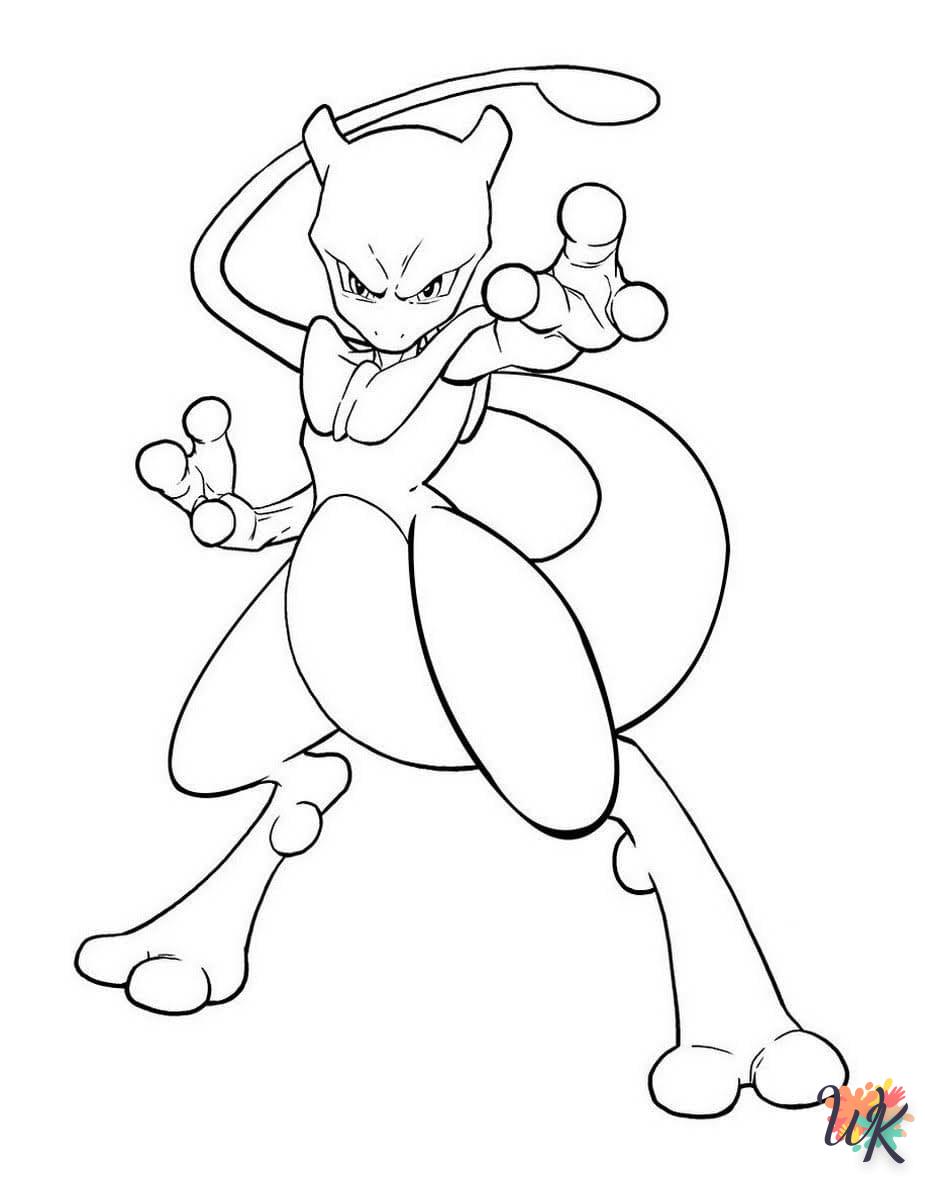 coloriage Mewtwo  a imprimer