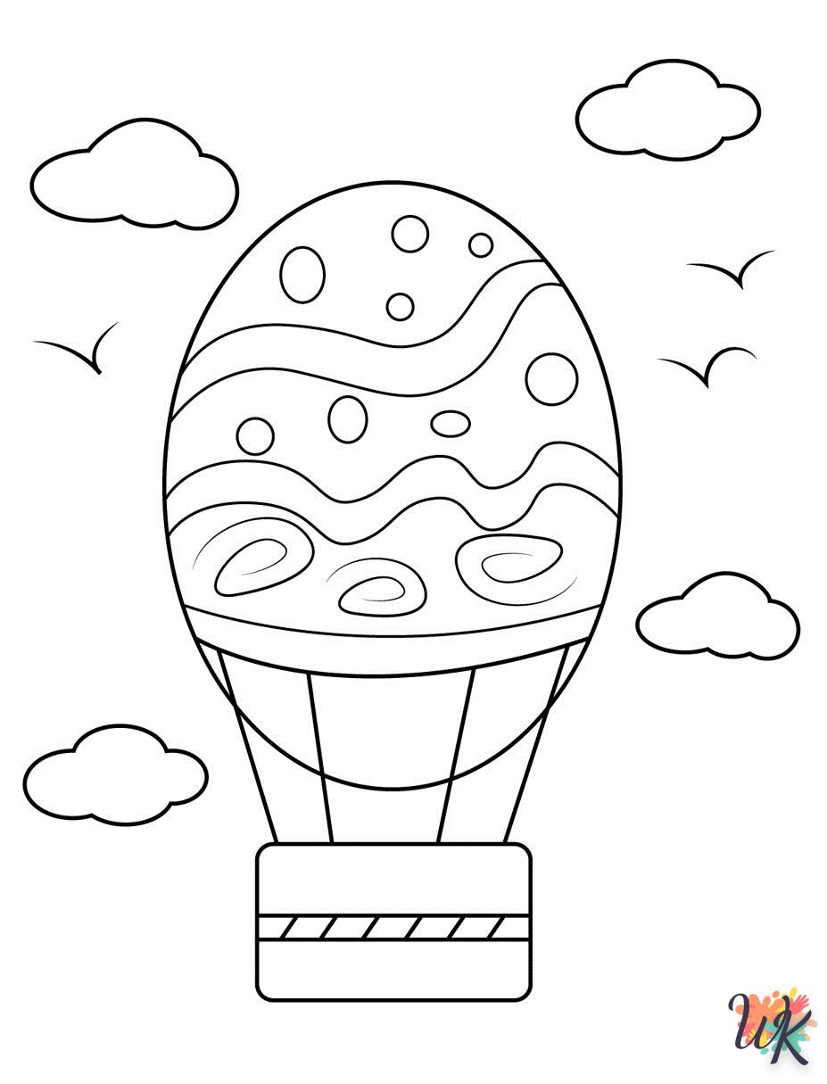 coloriage Montgolfière  pour enfant de 8 ans