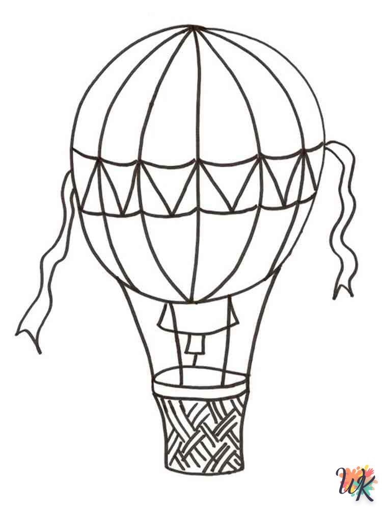 coloriage Montgolfière  à imprimer pdf