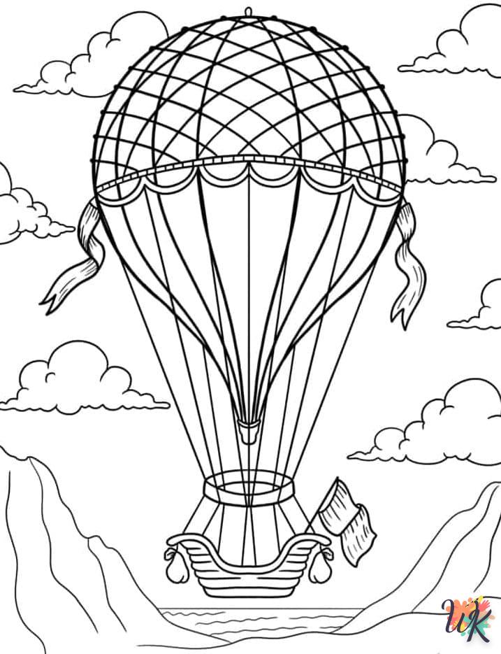 coloriage Montgolfière  en ligne gratuit