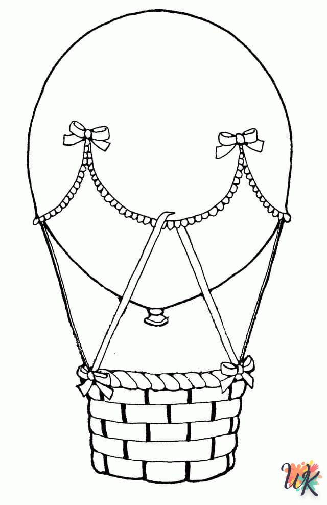 coloriage Montgolfière  à imprimer pour enfant de 7 ans