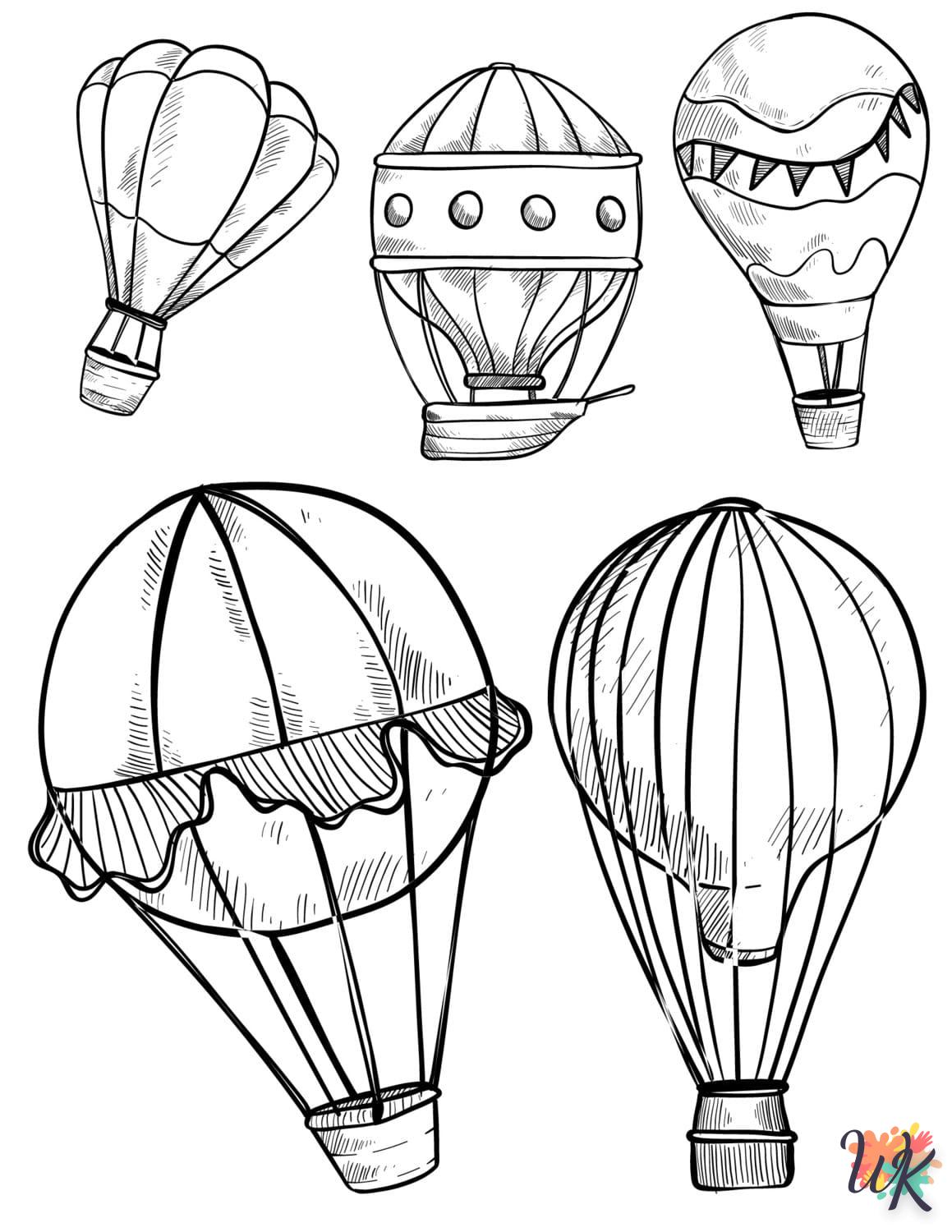 coloriage Montgolfière  pour enfant à imprimer