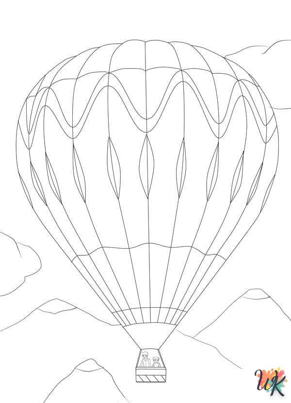 coloriage Montgolfière  en ligne gratuit