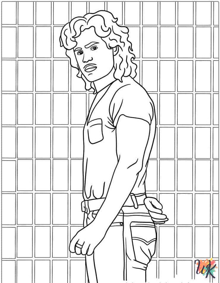 coloriage Stranger Things 5  pour enfant a imprimer gratuit