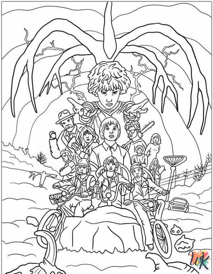 coloriage Stranger Things 5  à imprimer