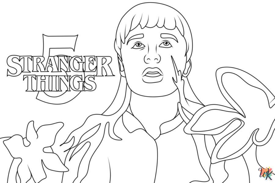 coloriage Stranger Things 5  enfant 5 ans à imprimer