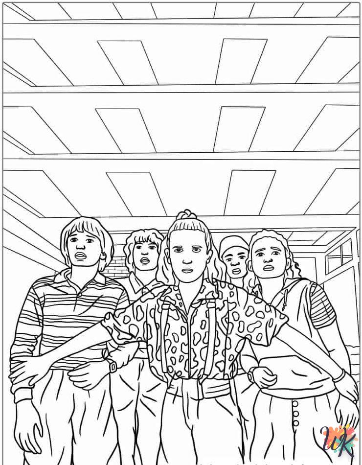 coloriage Stranger Things 5  pour enfants