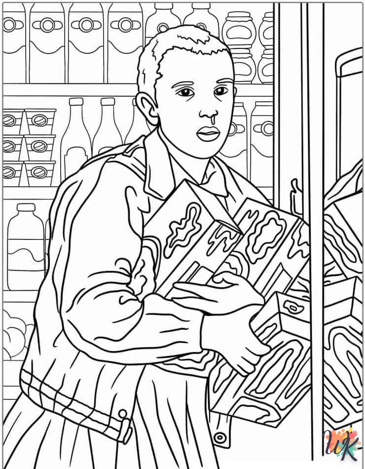 coloriage Stranger Things 5  gratuit à imprimer