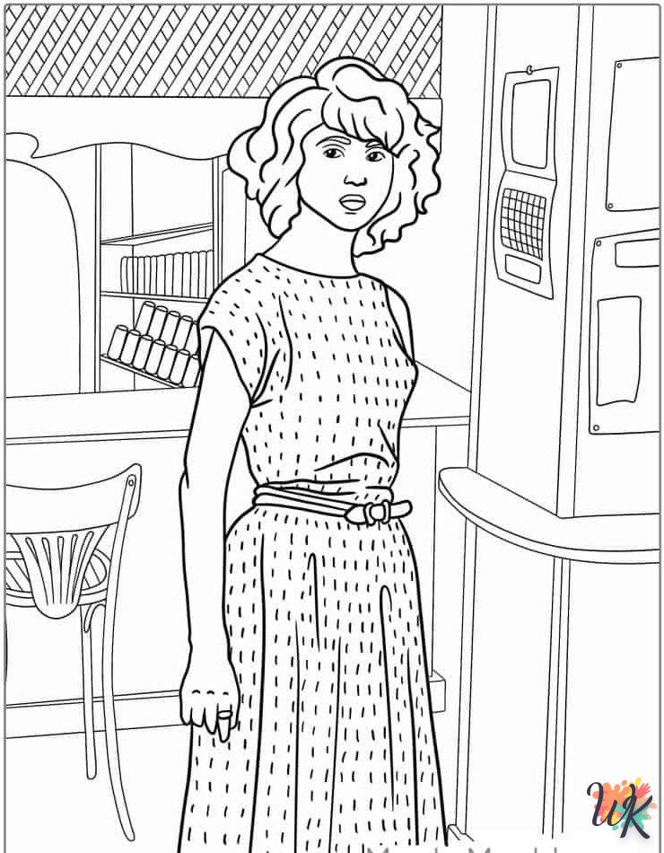 coloriage Stranger Things 5  pour enfants à télécharger