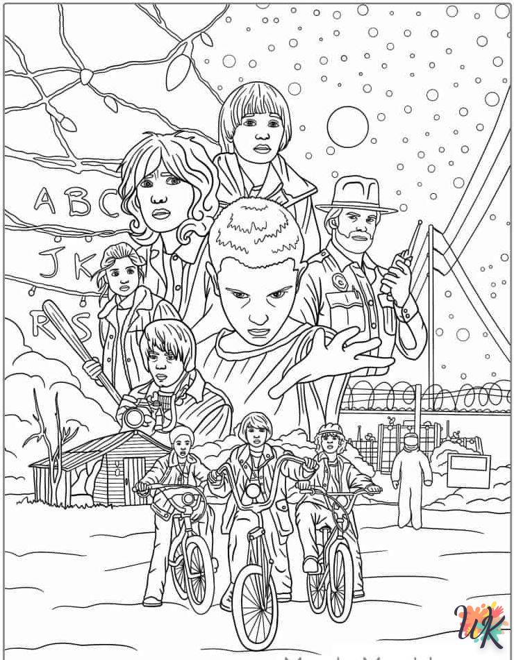 coloriage Stranger Things 5  pour enfant a imprimer gratuit