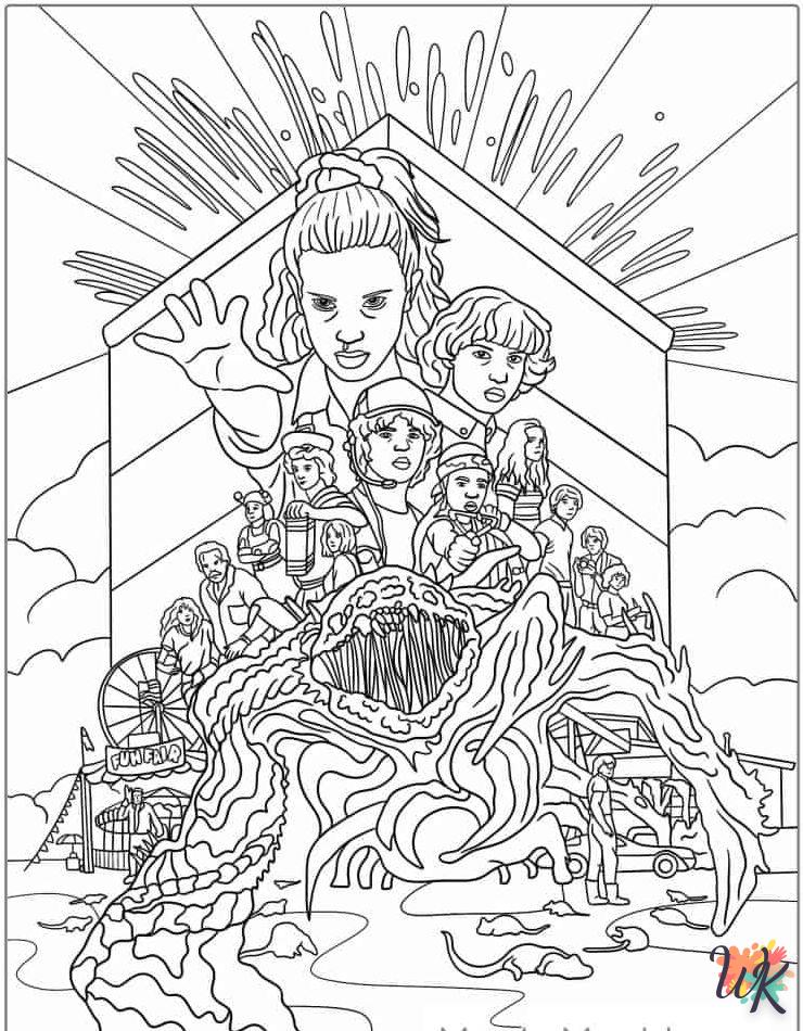 coloriage Stranger Things 5  a imprimer gratuitement