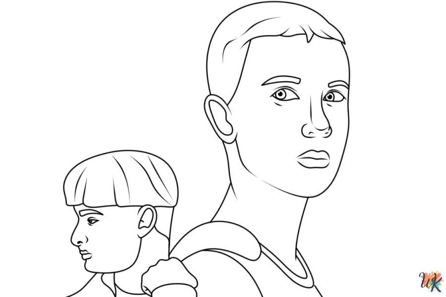 coloriage Stranger Things 5  bebe à imprimer