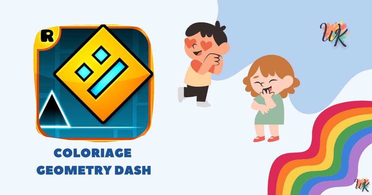 Coloriage Geometry Dash gratuit à imprimer pour les enfants