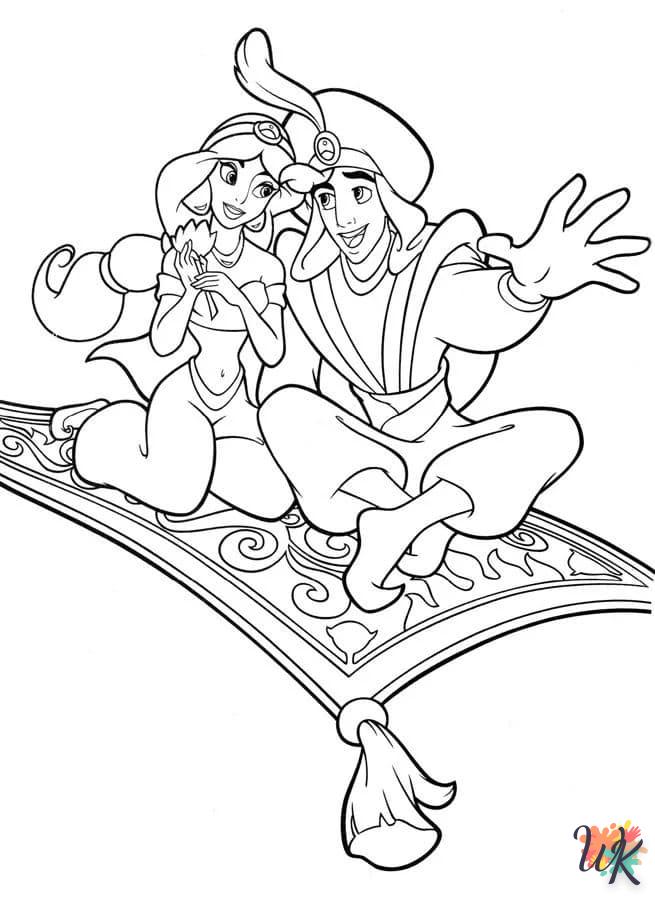 coloriage Aladdin  pour enfant de 3 ans