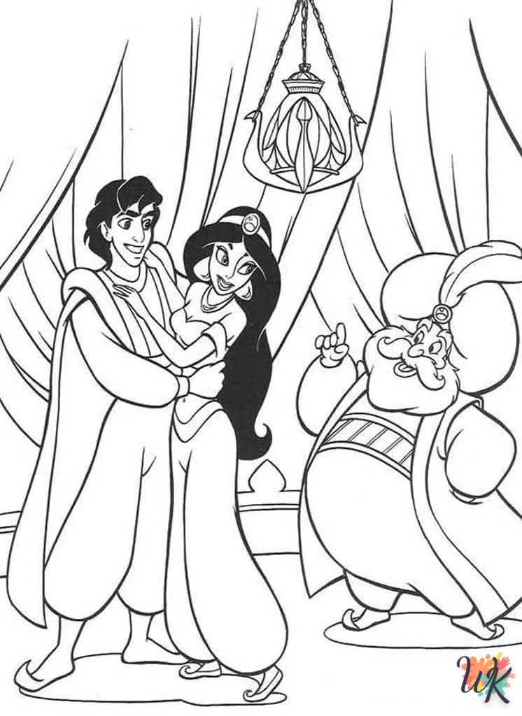 coloriage Aladdin  pour enfant de 5 ans