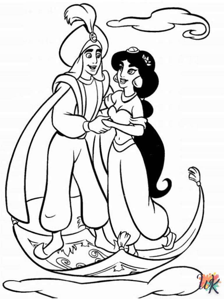 coloriage Aladdin  à imprimer pour enfant de 10 ans