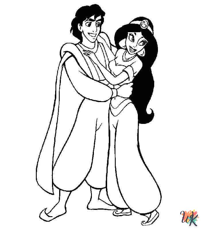 coloriage Aladdin  pour enfant a imprimer