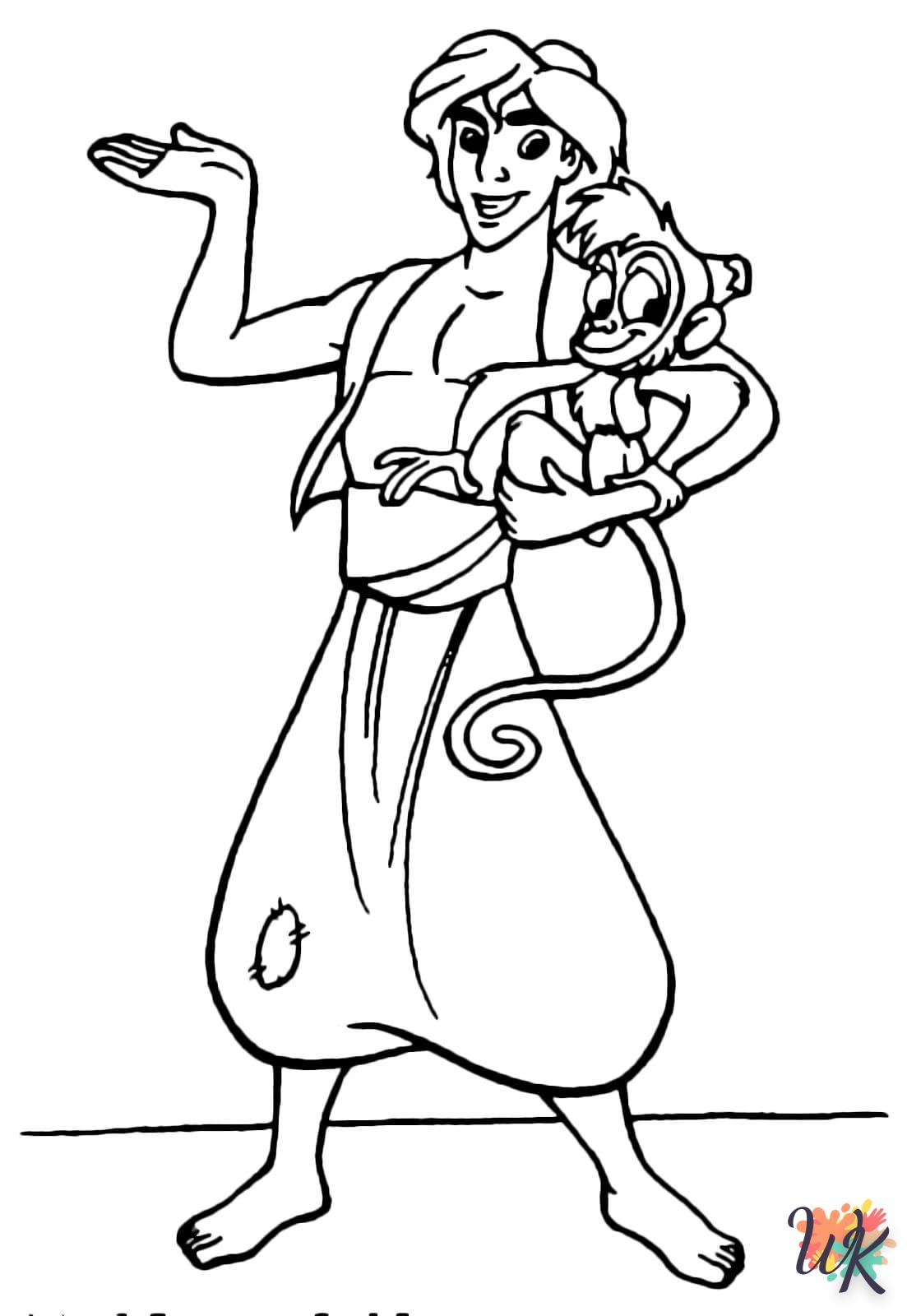 coloriage Aladdin  pour enfant de 4 ans