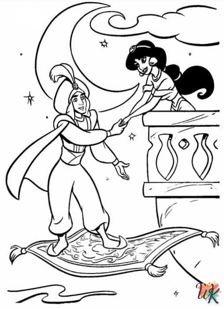 coloriage Aladdin  pour enfant de à imprimer