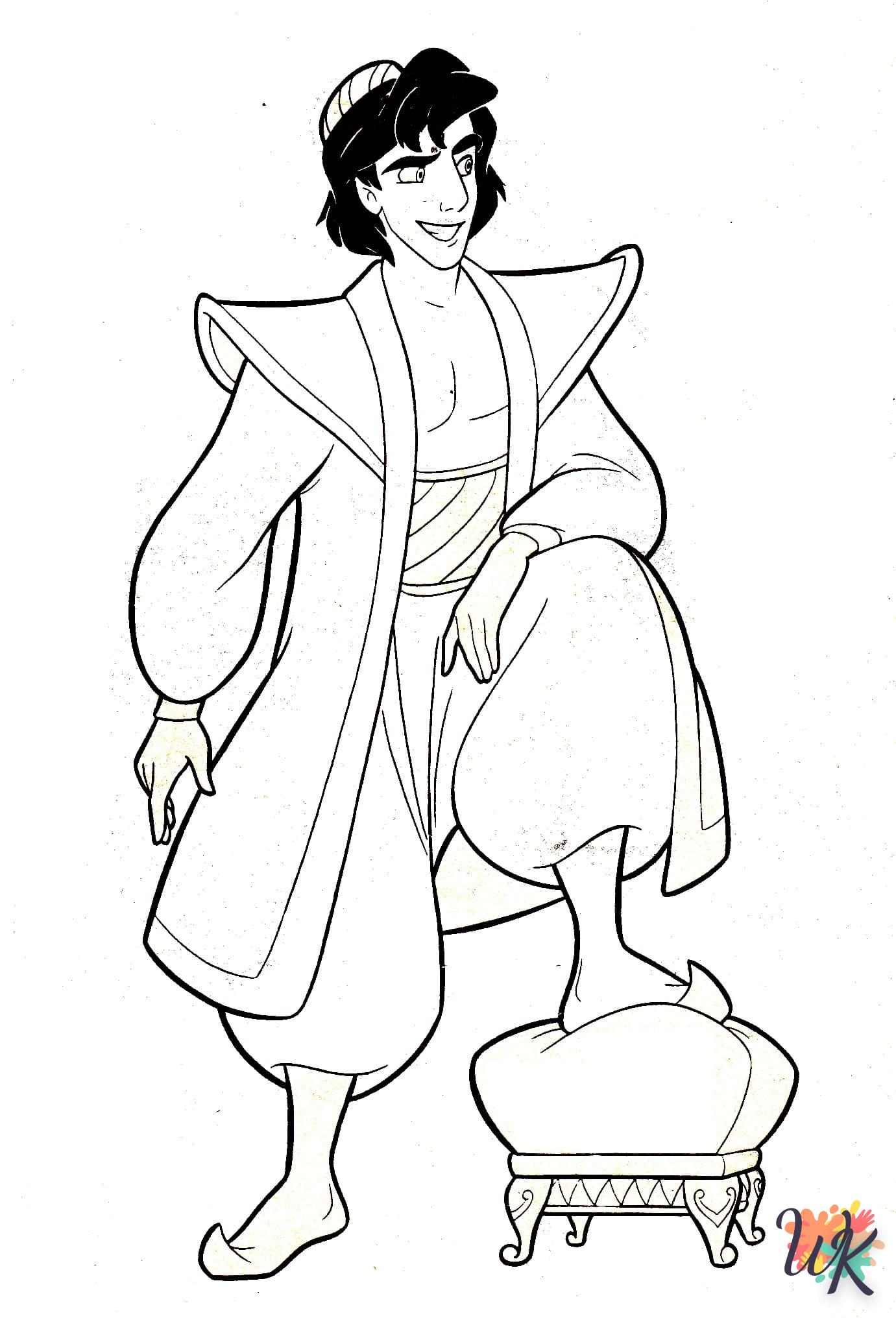 coloriage Aladdin  a imprimer enfant 6 ans