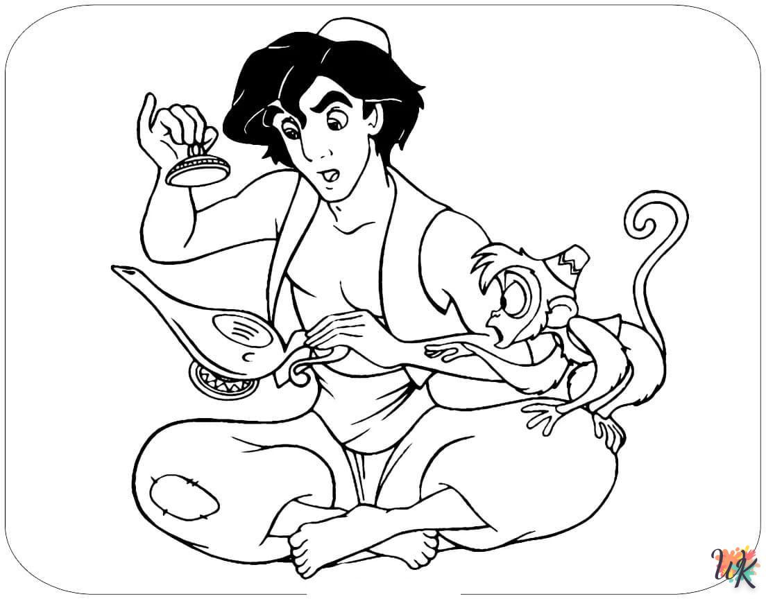 coloriage Aladdin  pour enfant gratuit