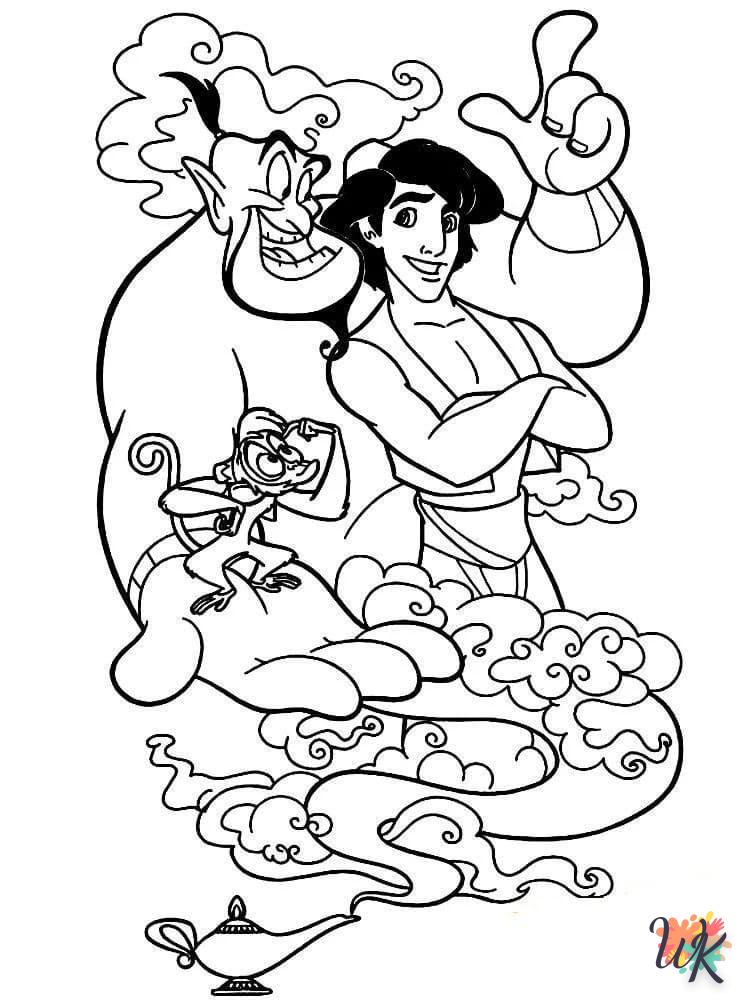 coloriage Aladdin  en ligne gratuit pour 12 ans