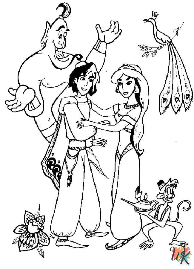 coloriage Aladdin  et dessin a imprimer