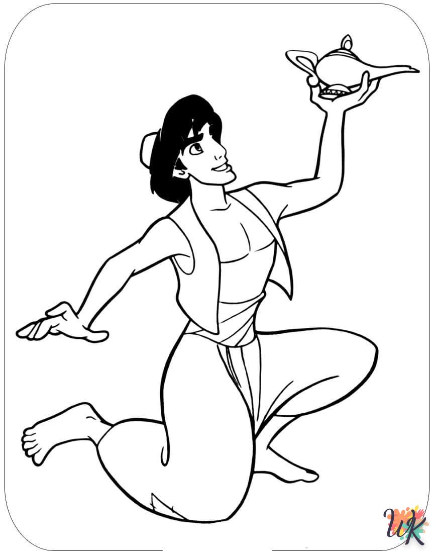 coloriage Aladdin  à imprimer pour enfant de 12 ans