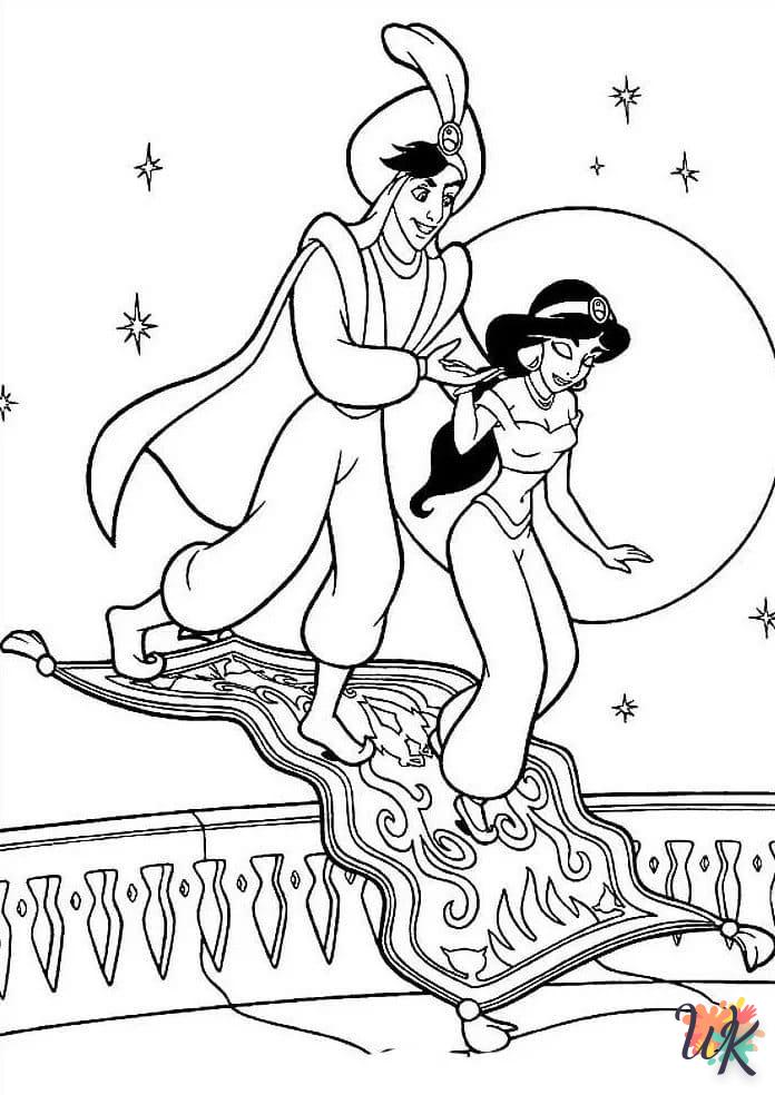 coloriage Aladdin  pour enfant de 2 ans