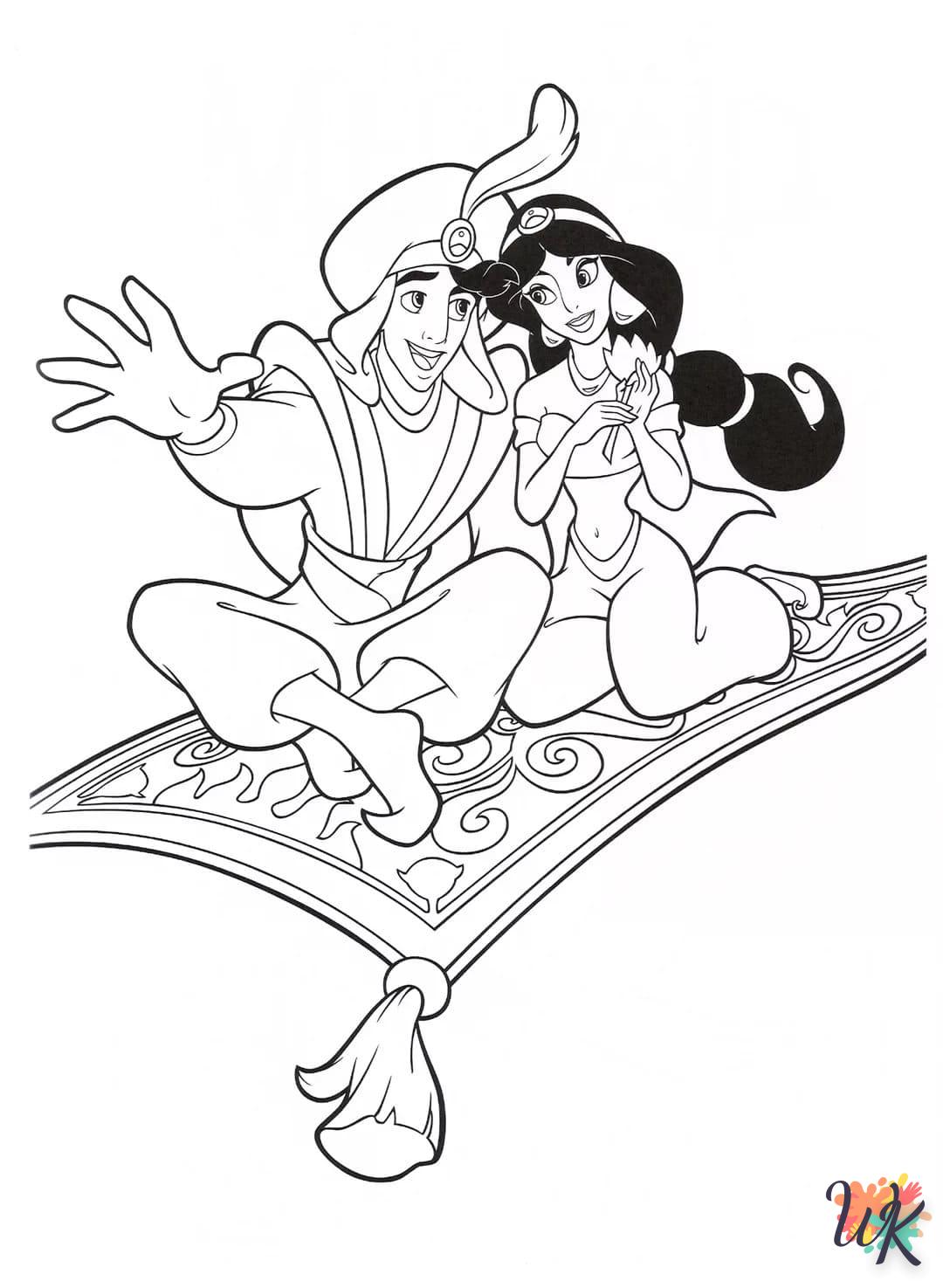 coloriage Aladdin  pour enfant gratuit