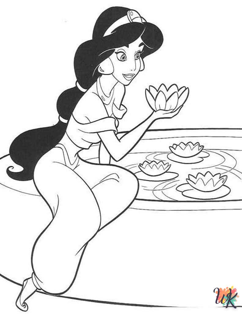 coloriage Aladdin  educatif pour enfant