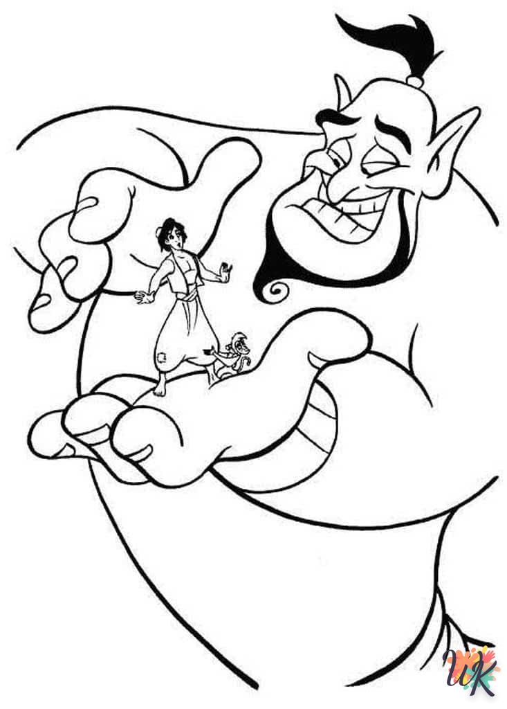 coloriage Aladdin  pour enfant de 4 ans