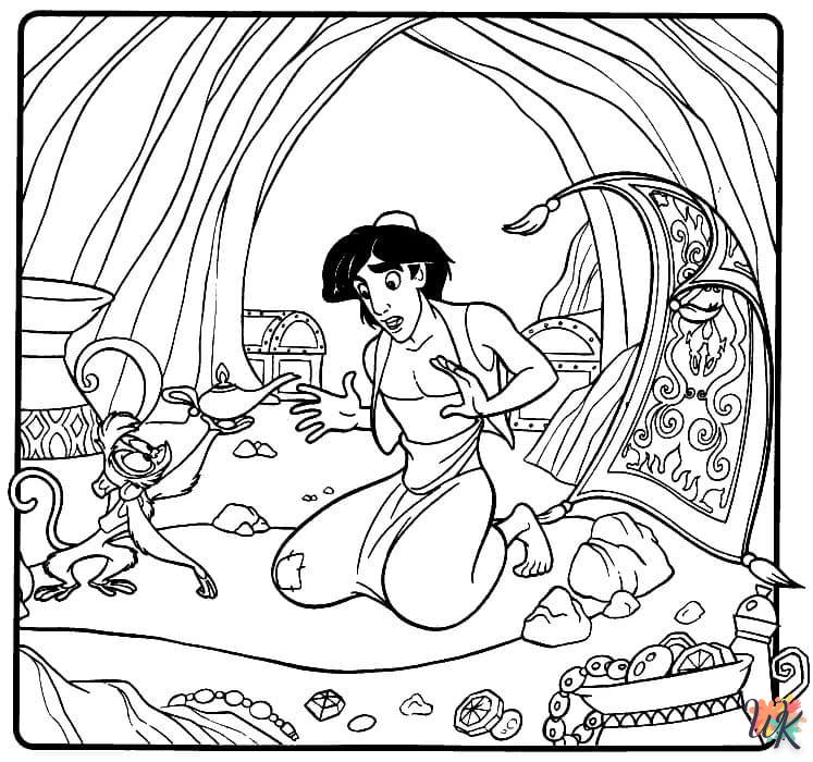 coloriage Aladdin  à imprimer a4