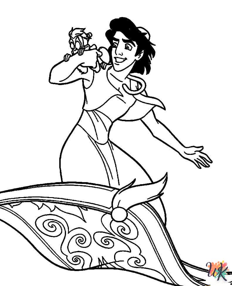 coloriage Aladdin  à imprimer pdf gratuit