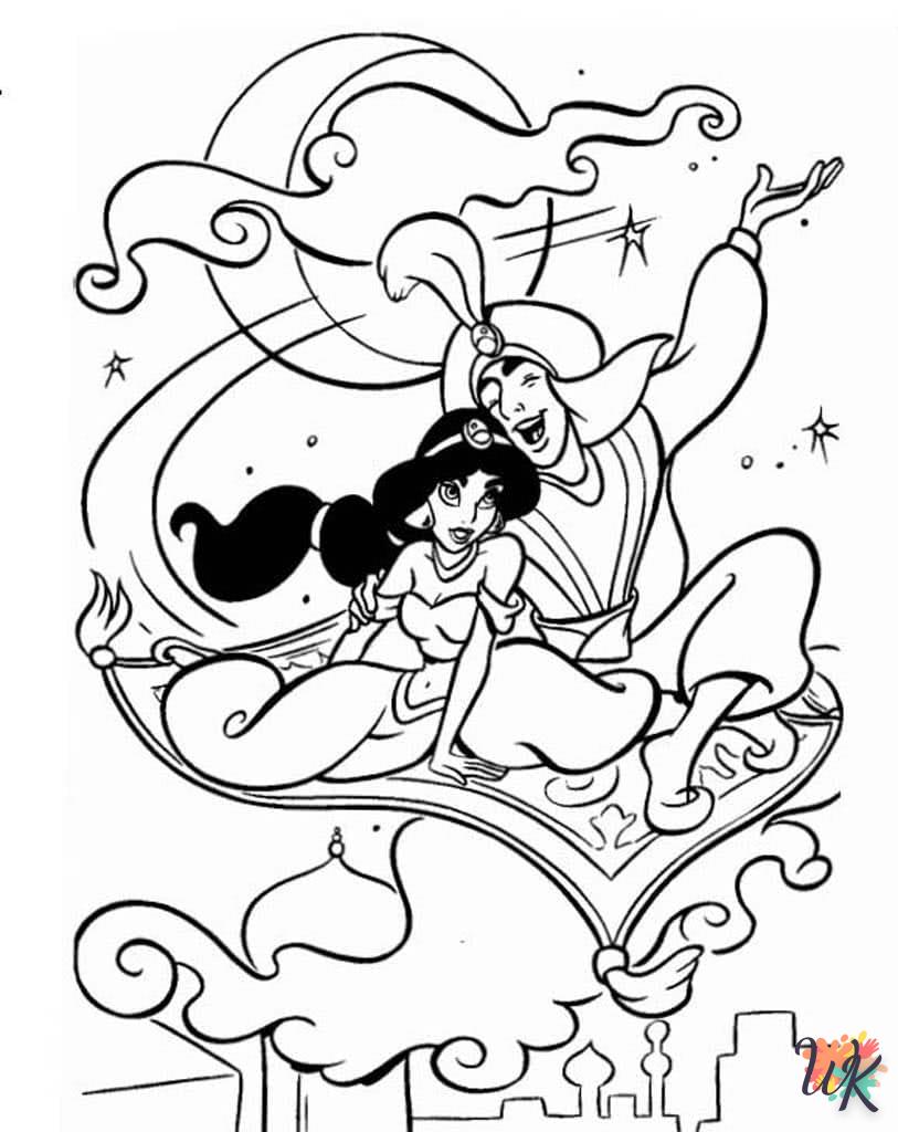 coloriage Aladdin  pour enfants