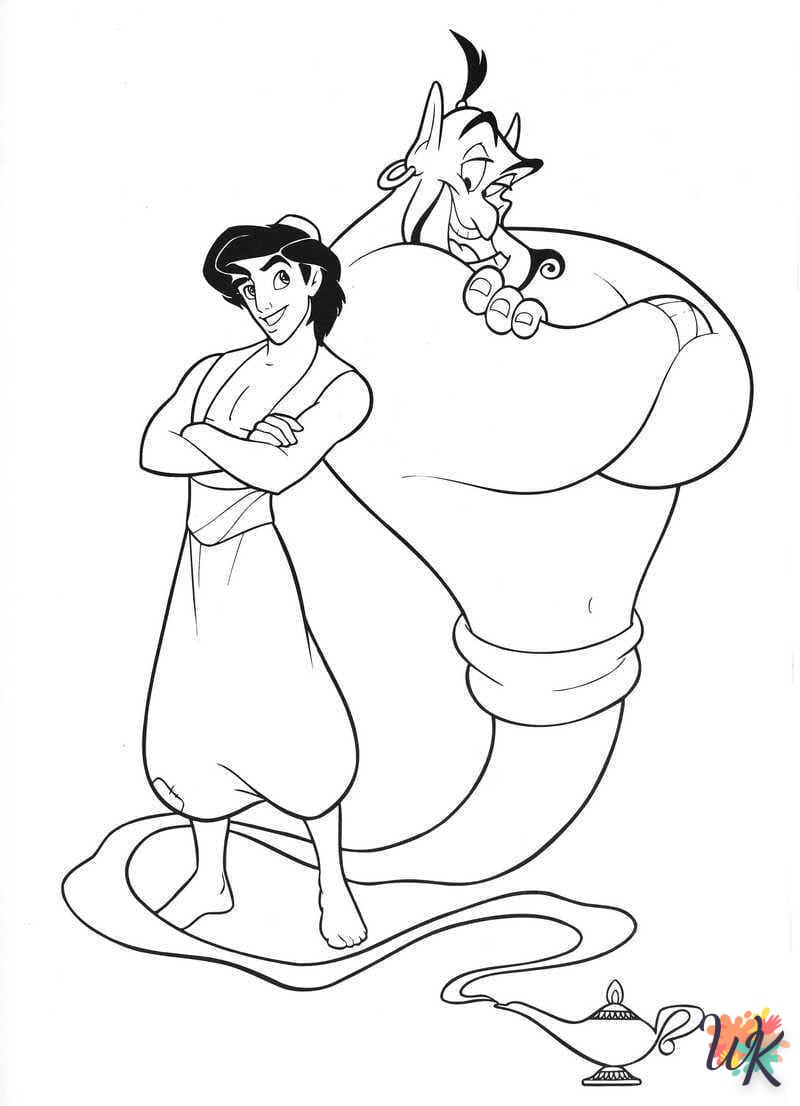 coloriage Aladdin  pour enfant