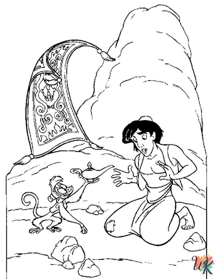 coloriage Aladdin  bebe à imprimer gratuit